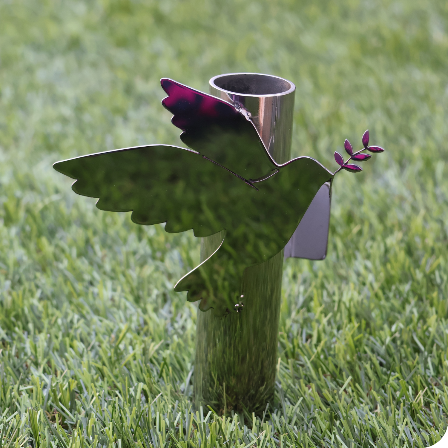 Soliflore inox colombe