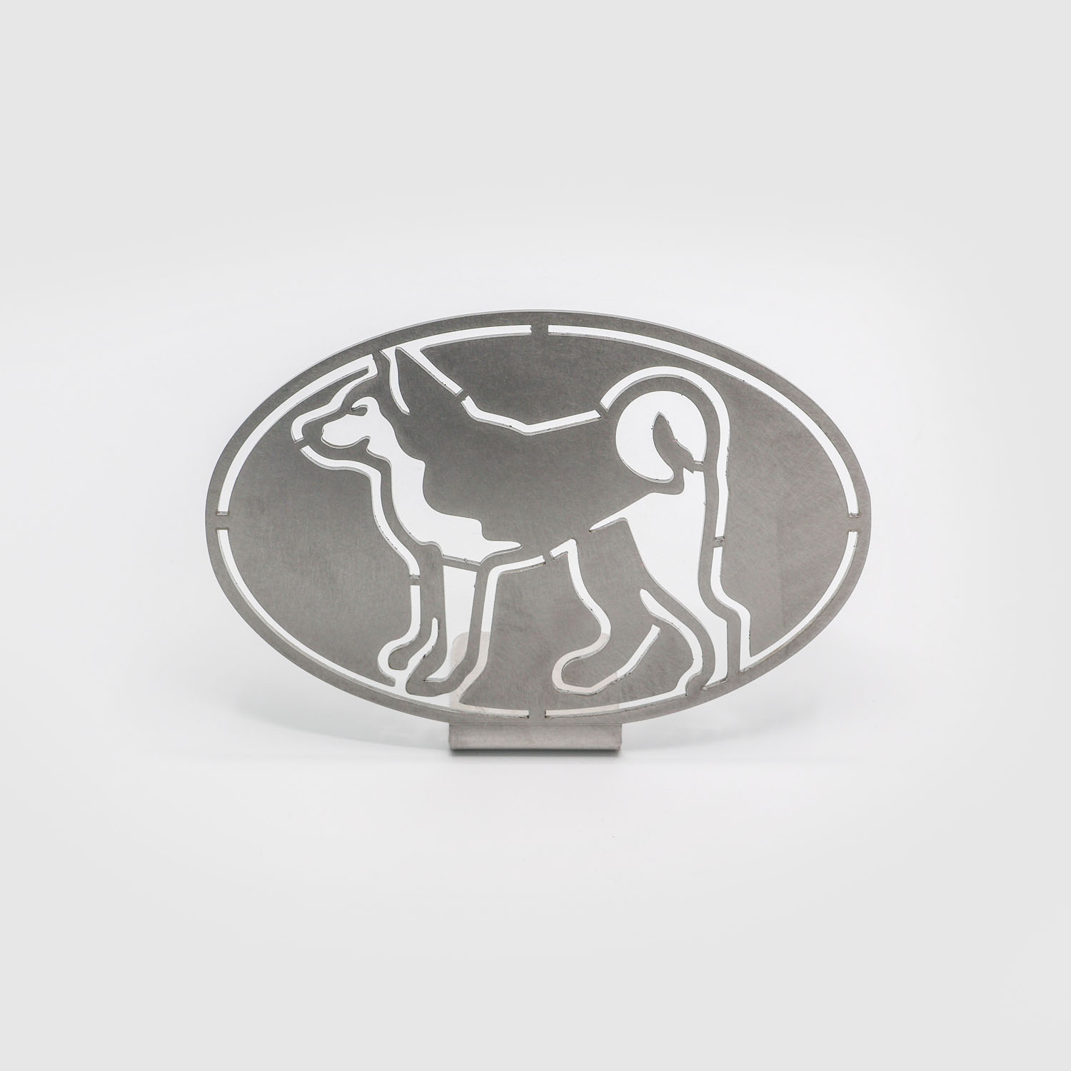 Plaque inox chien