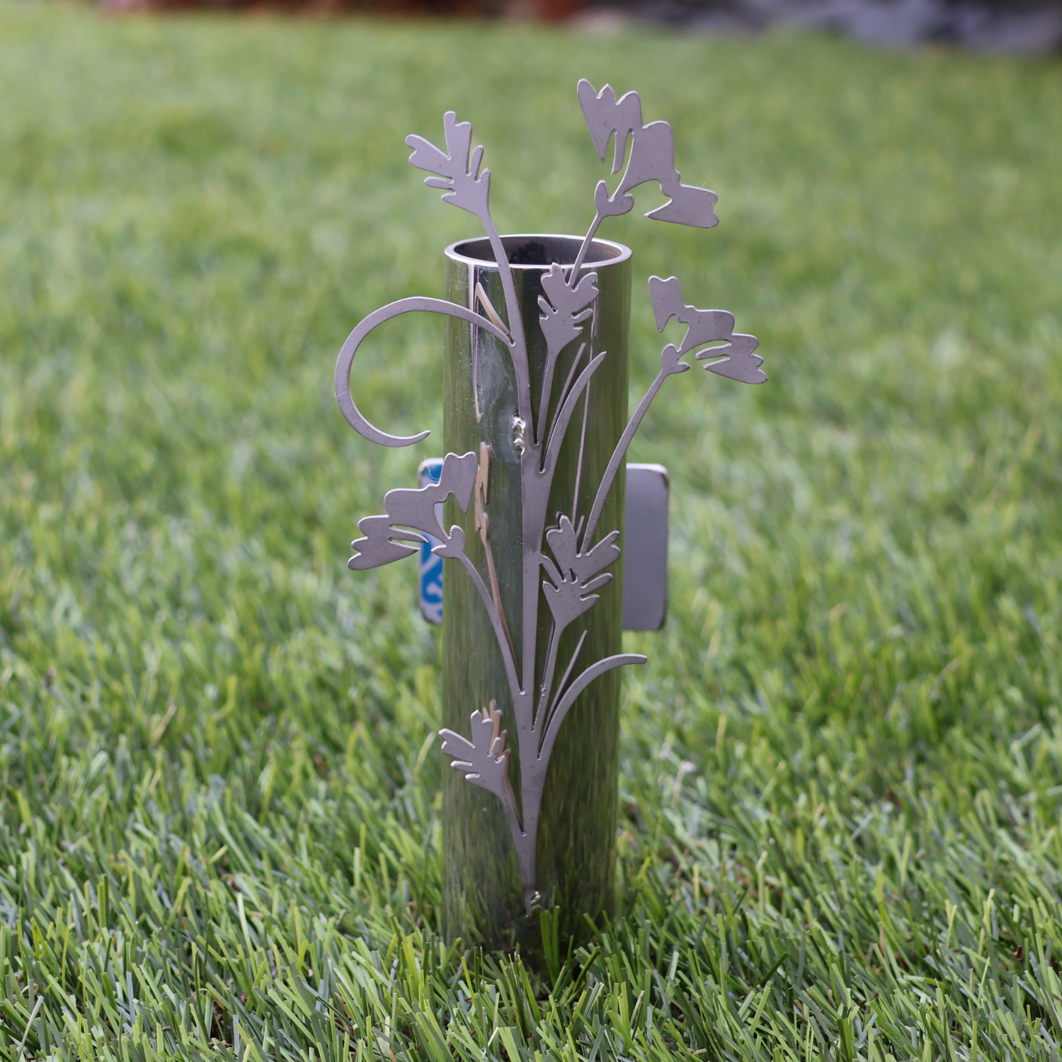 Soliflore inox fleur